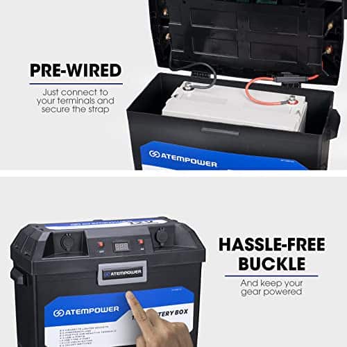 ATEM POWER Battery Box 12V con Puerto USB/DC/Toma para - Imagen 8