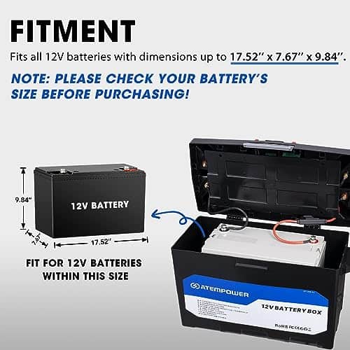 ATEM POWER Battery Box 12V con Puerto USB/DC/Toma para - Imagen 3