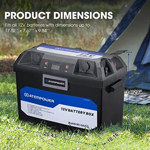 ATEM POWER Battery Box 12V con Puerto USB/DC/Toma para - Imagen 9