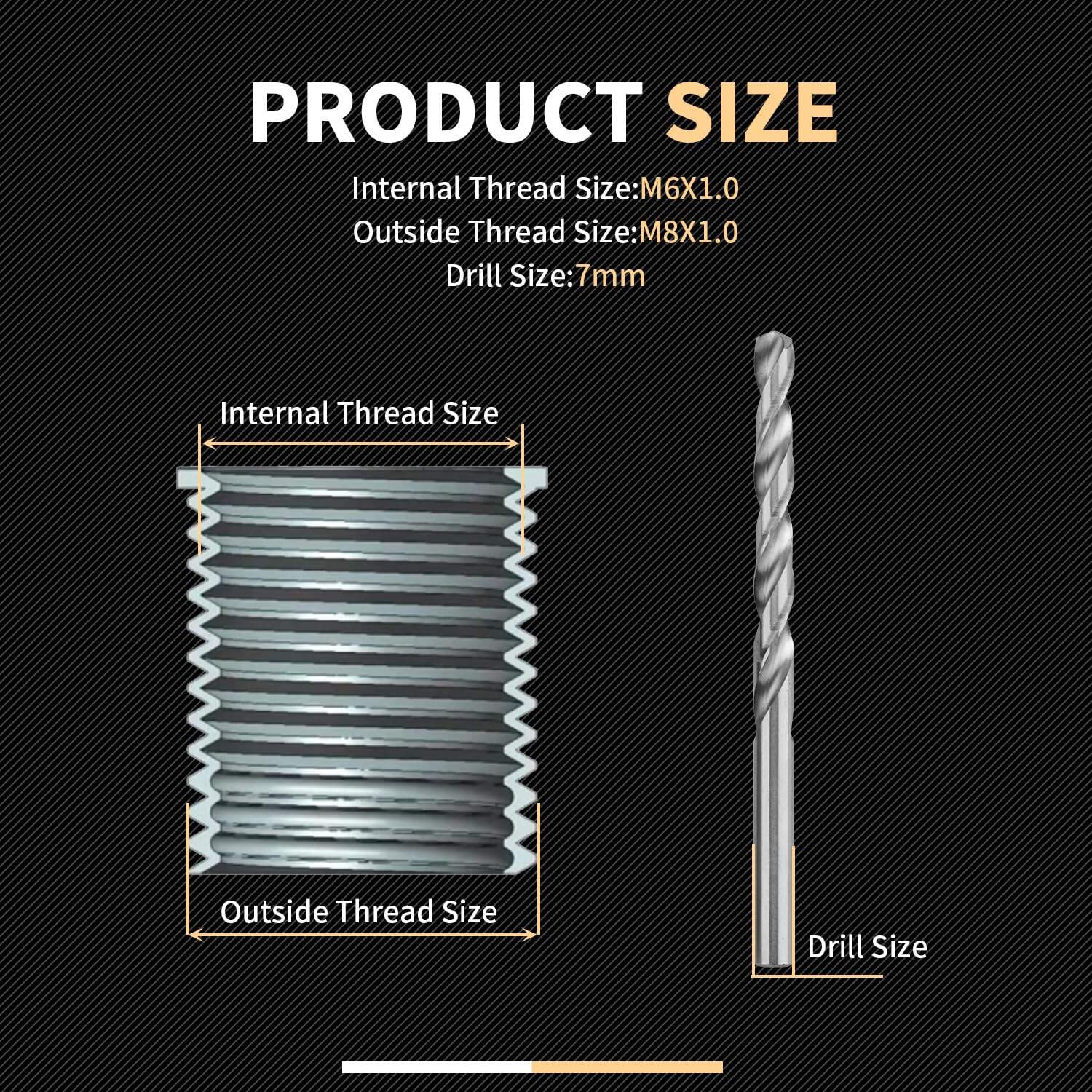 Kit de Reparación de Roscas SENNMONN M6X1.0 con Broca de - Imagen 6