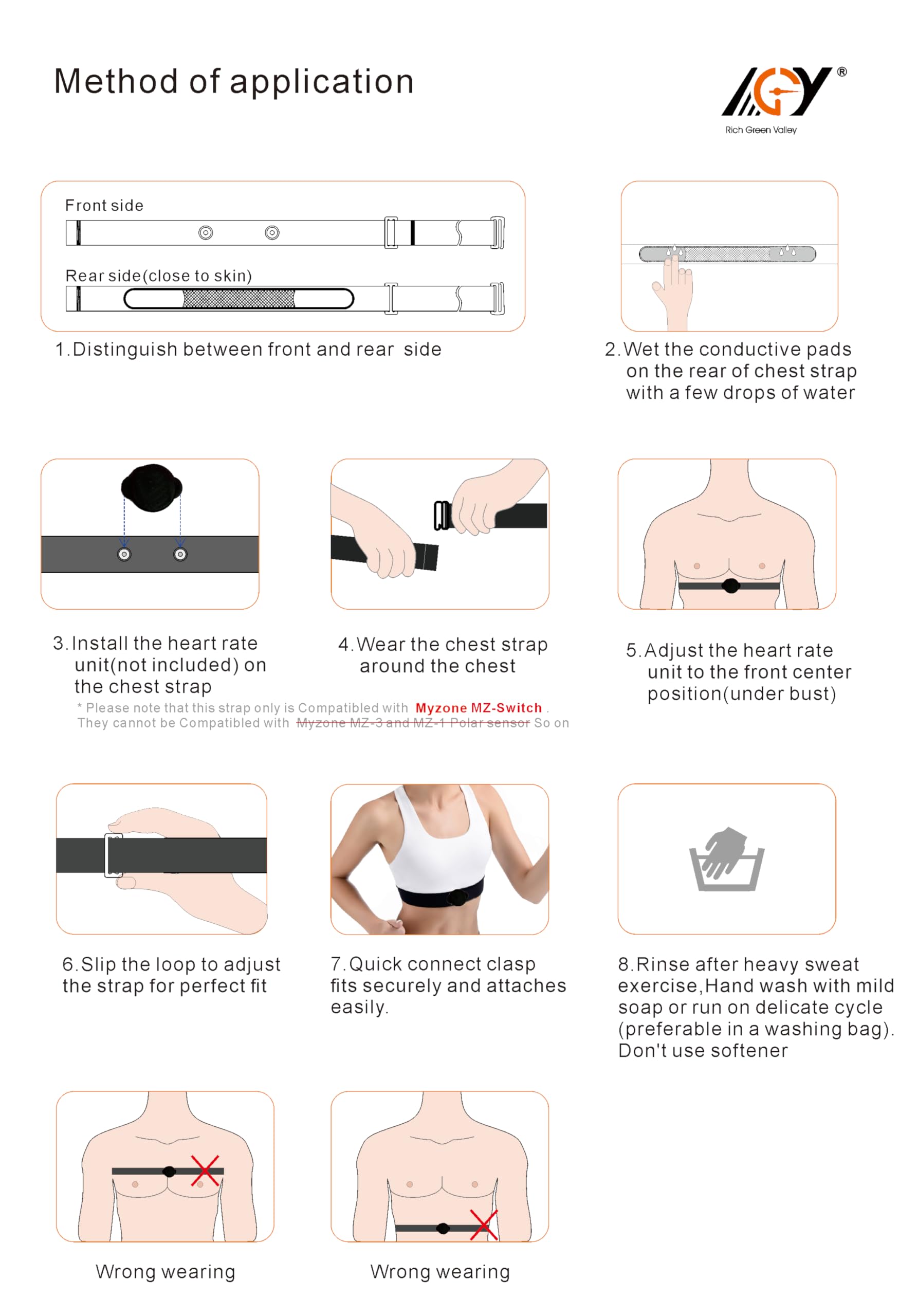 Banda de Pecho de Repuesto para Monitor de Ritmo Cardíaco - Imagen 4