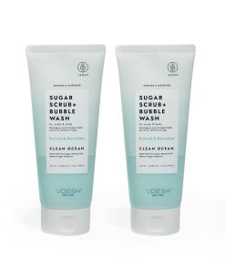 VOESH Sugar Scrub + Bubble Wash, Exfoliante para el Cuerpo,