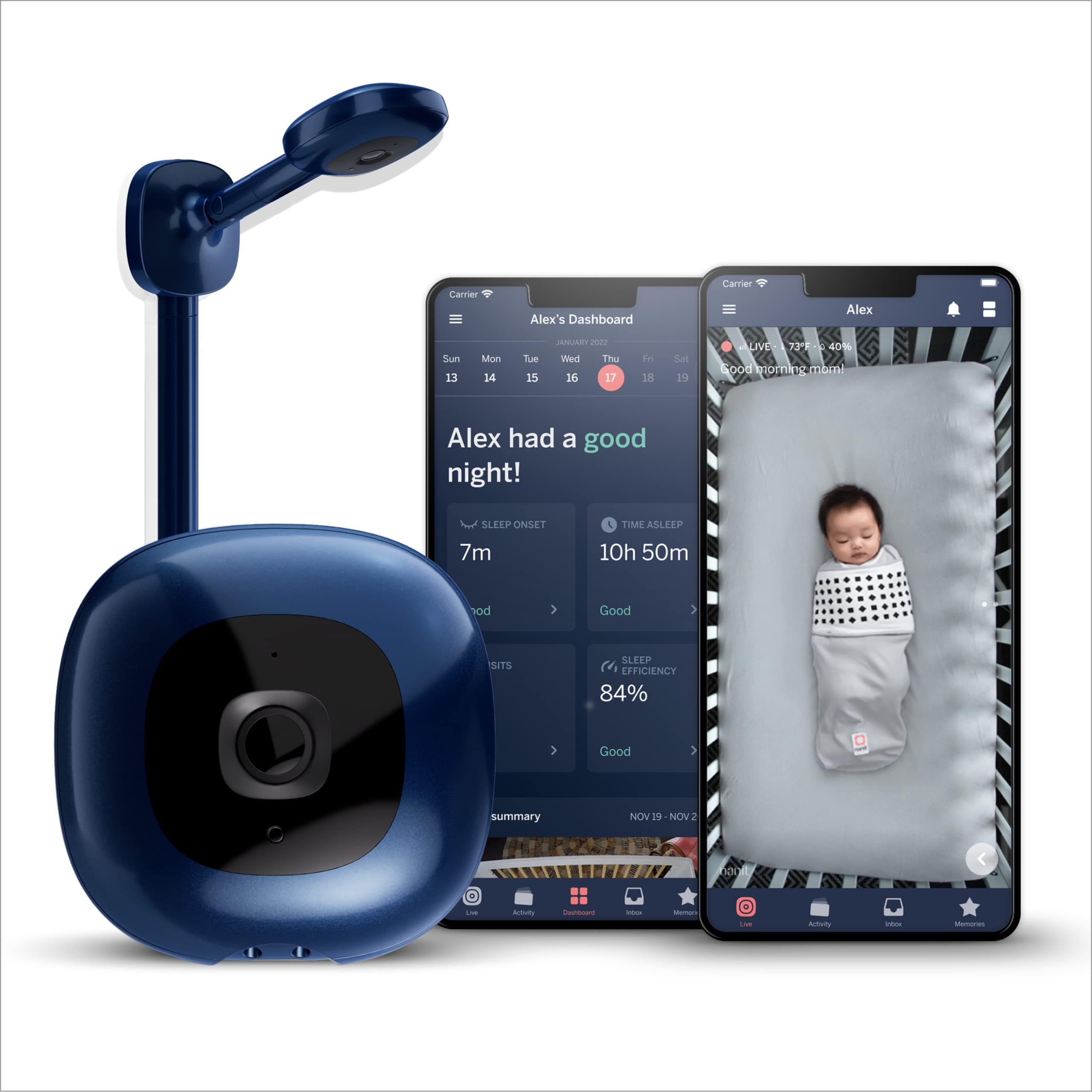 Monitor de bebé inteligente Nanit Pro & Soporte de pared -