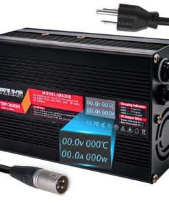 Cargador WAOUKS de 54.6V 5A con Salida DC para Batería de