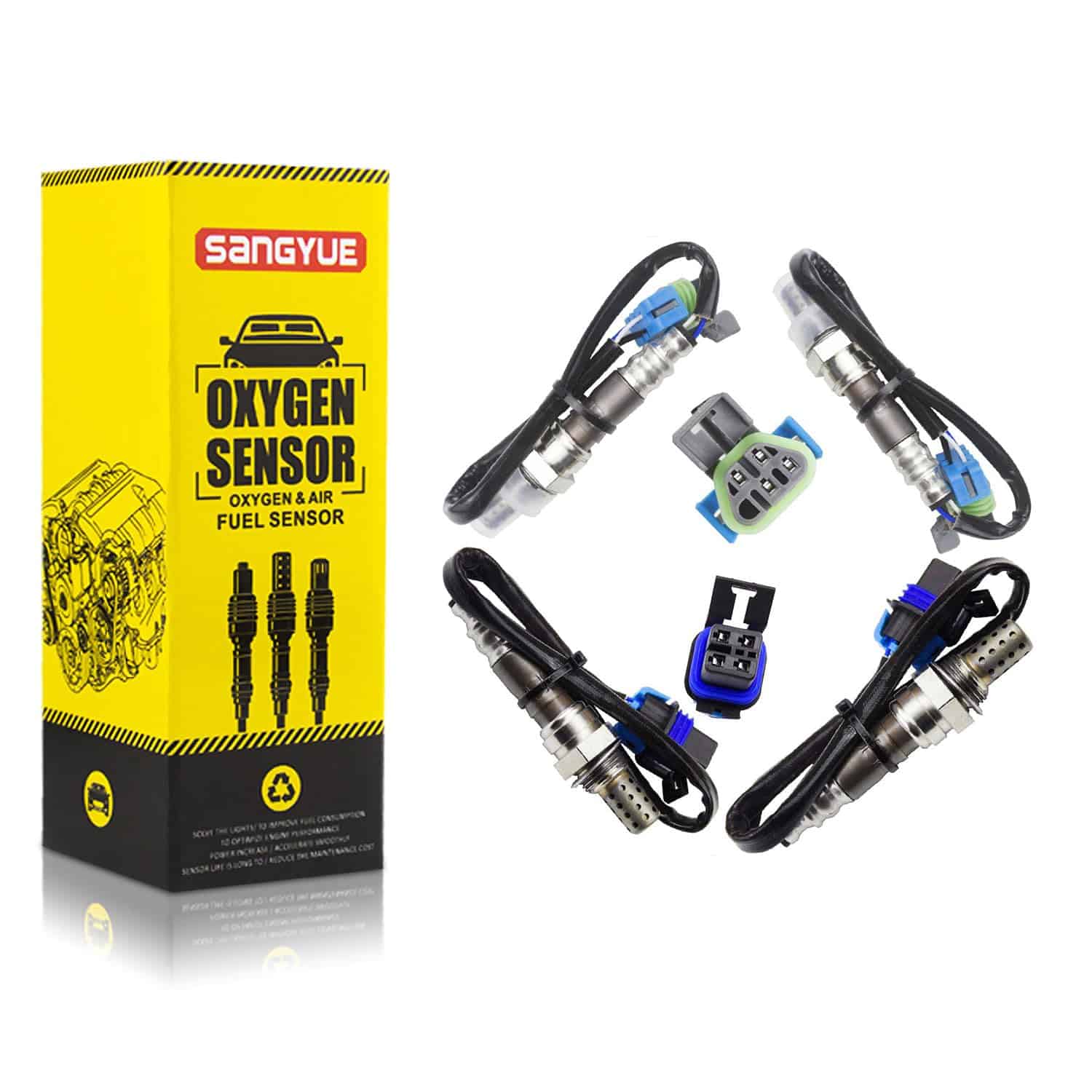 Sangyue 4PCS Sensor de Oxígeno O2 1 y 2 para 2006 GMC