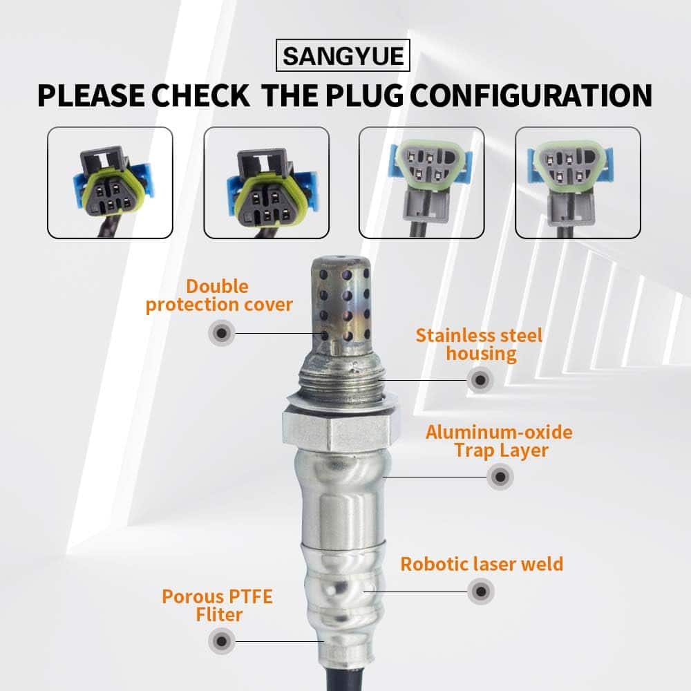 Sangyue 4PCS Sensor de Oxígeno O2 1 & 2 -a + Abajo - Imagen 3