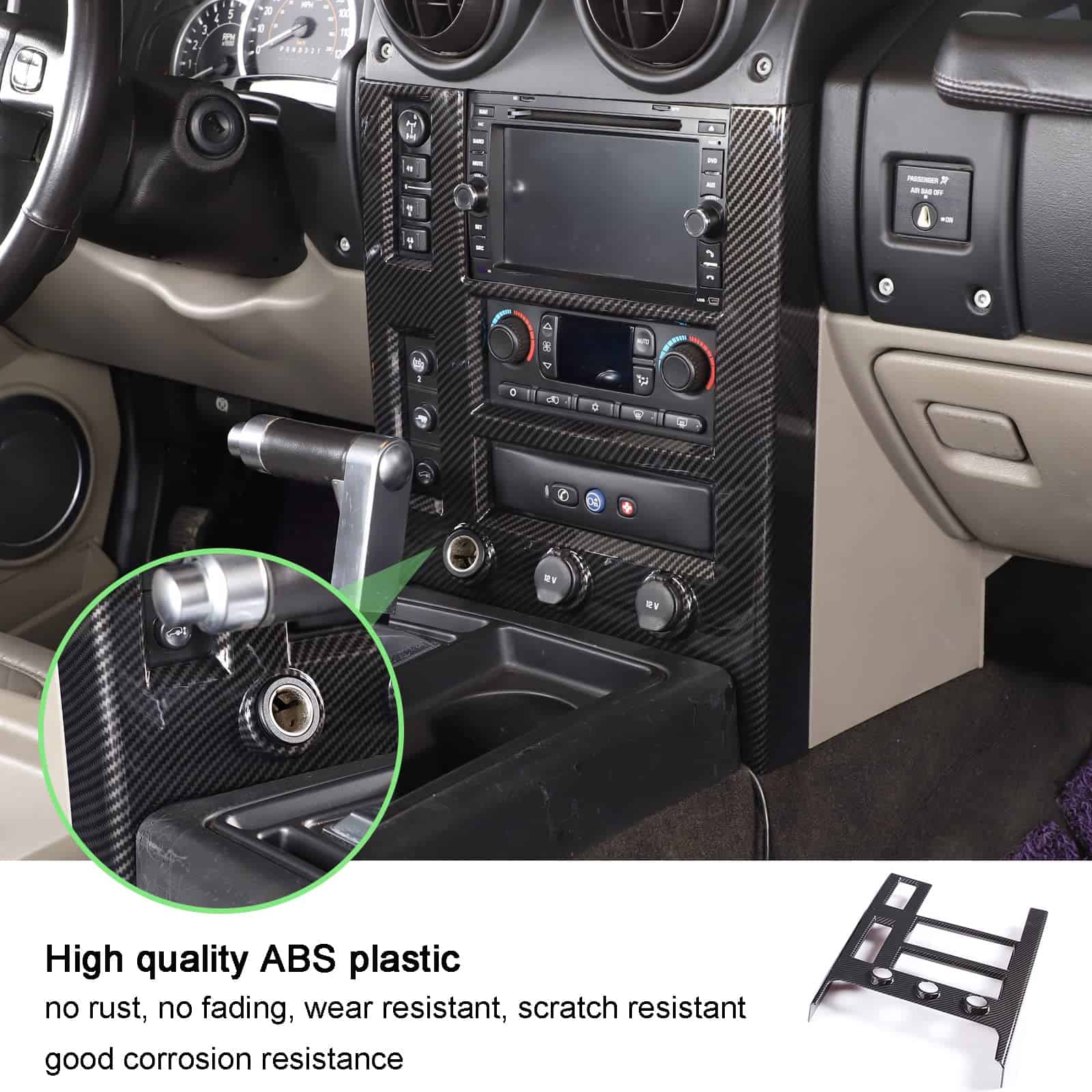 PIUGILH Cubierta Decorativa de Panel de Consola Central del - Imagen 6