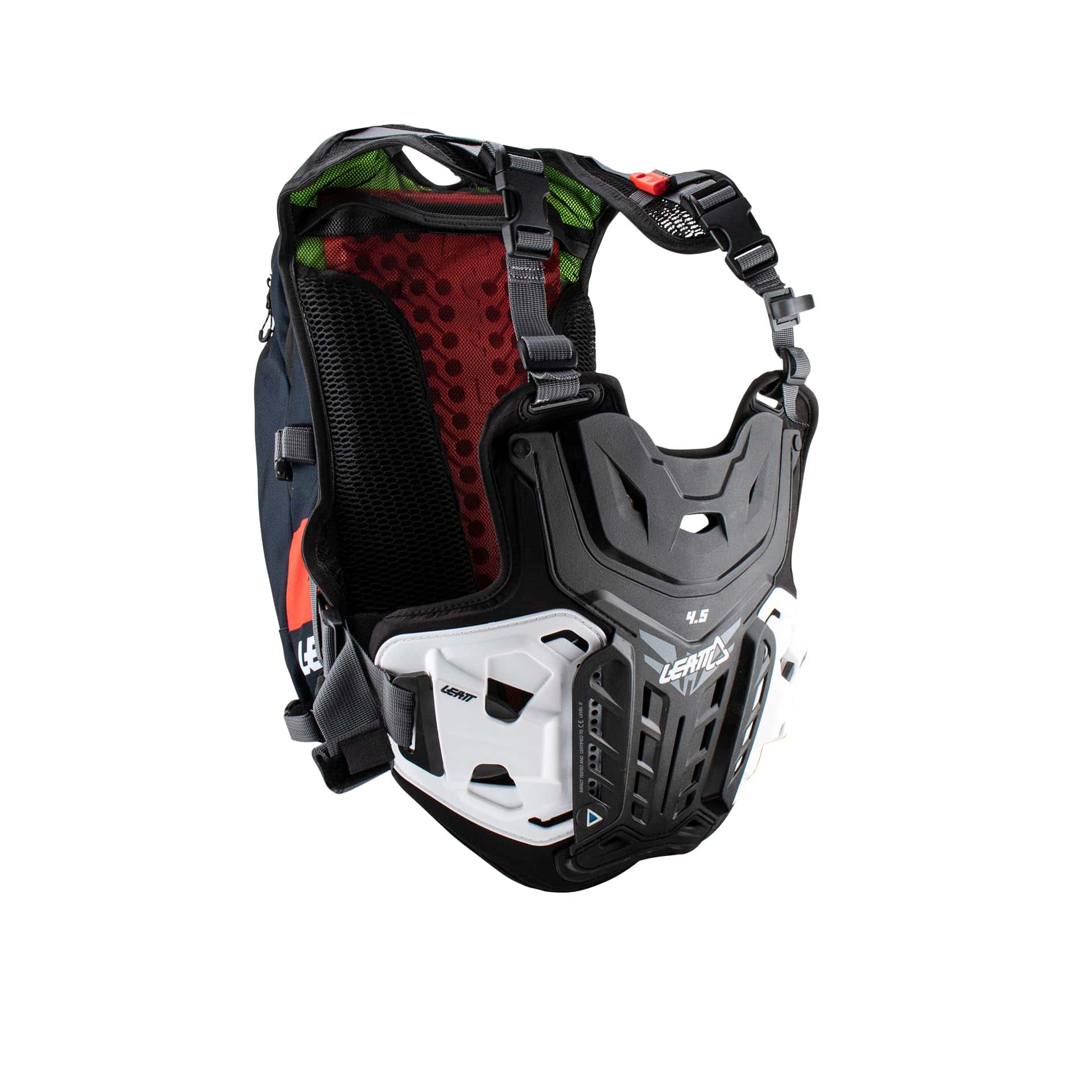 Protector de Pecho Leatt Moto 4.5 Hydra Negro/Rojo