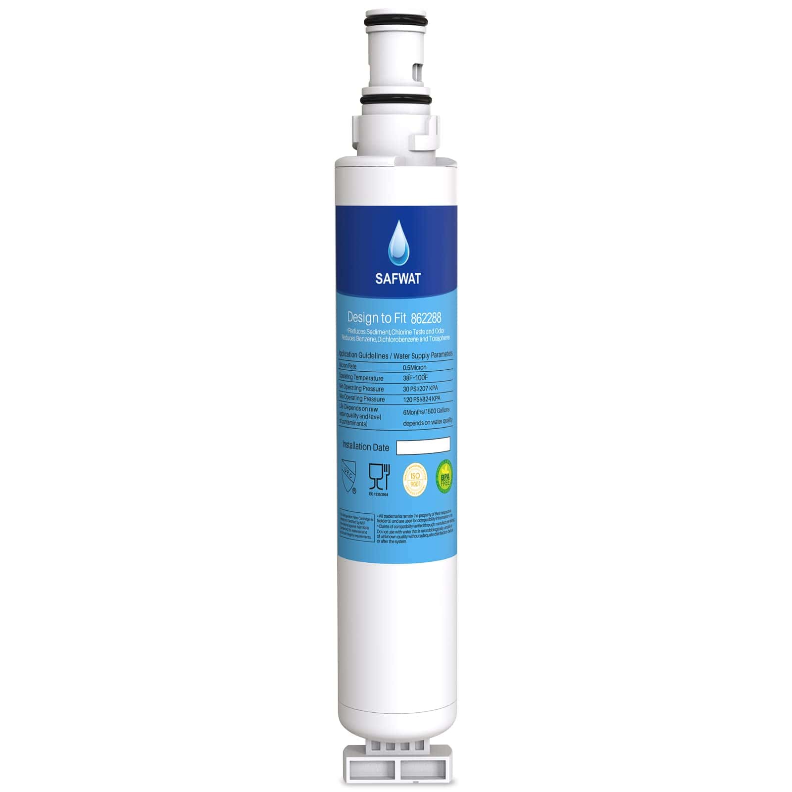 Filtro de Agua de Repuesto SAFWAT 862288 para Fisher &