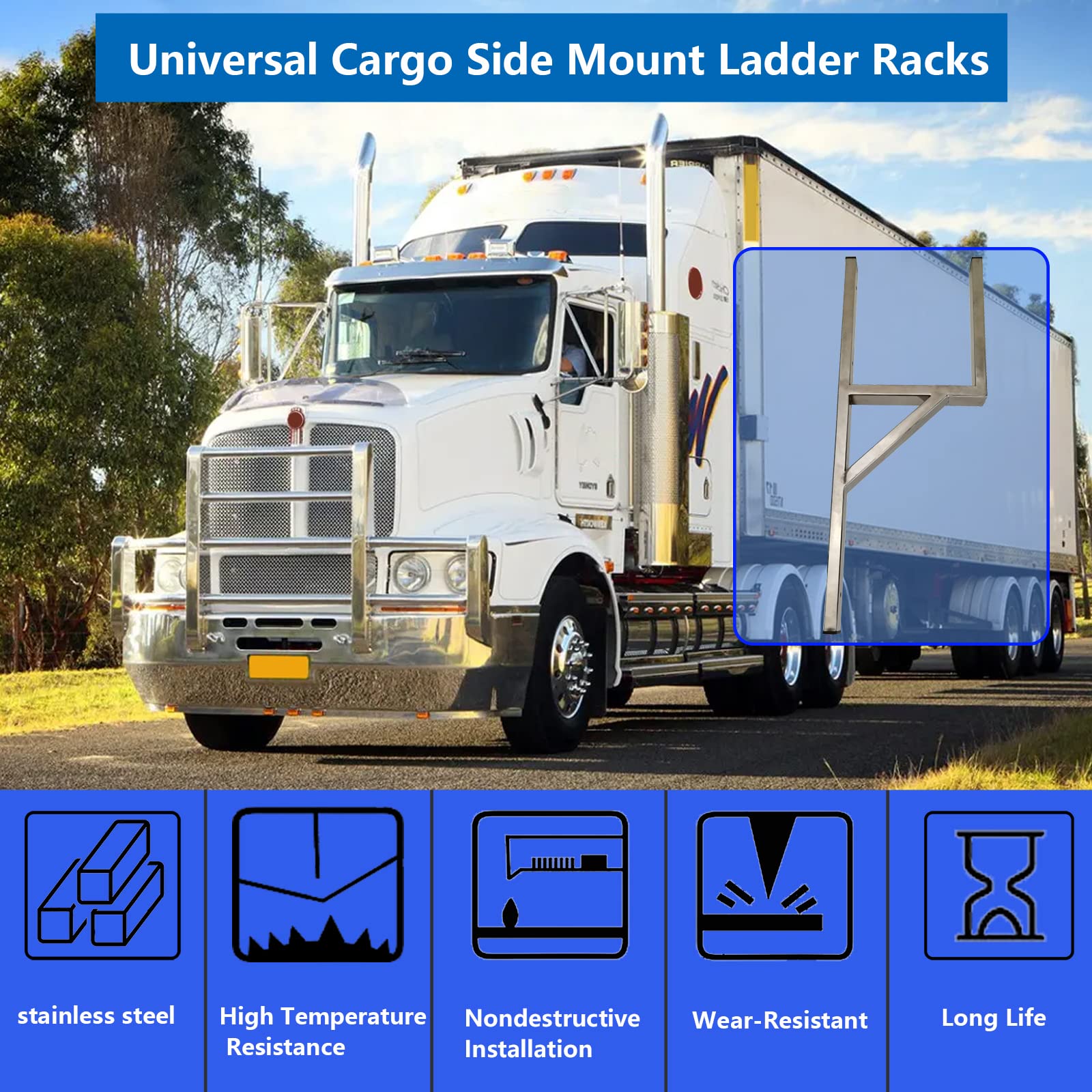 GaeaAuto 2pcs Soporte de Escalera Lateral Universal para - Imagen 6