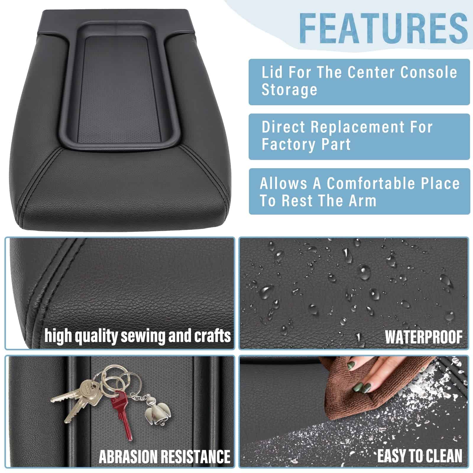 Kit de reemplazo de tapa de consola central LEIMO KPARTS - Imagen 6