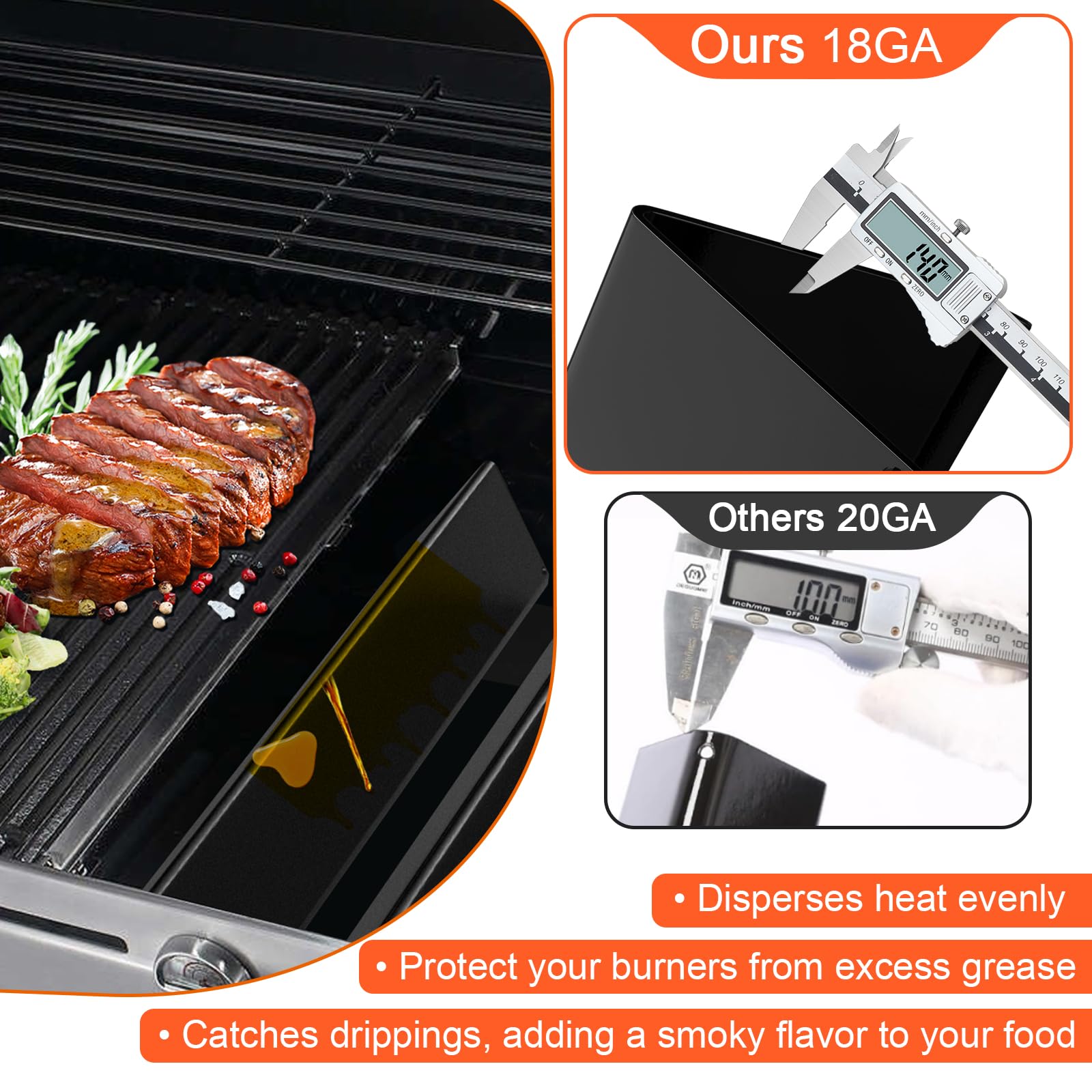 11 Piezas de Barras Flavorizer para Parrillas de Gas Weber - Imagen 8