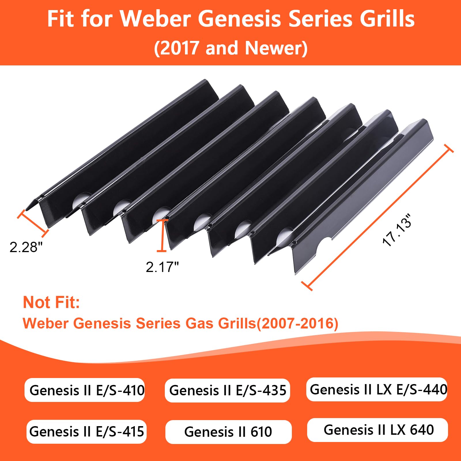 11 Piezas de Barras Flavorizer para Parrillas de Gas Weber - Imagen 3