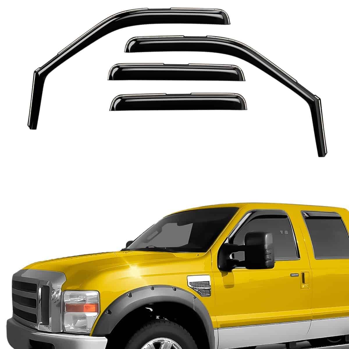 Deflectores de Ventana Extra Duraderos en Canal Viseras