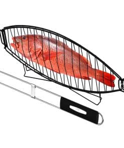 Canasta grande de acero inoxidable premium para pescado