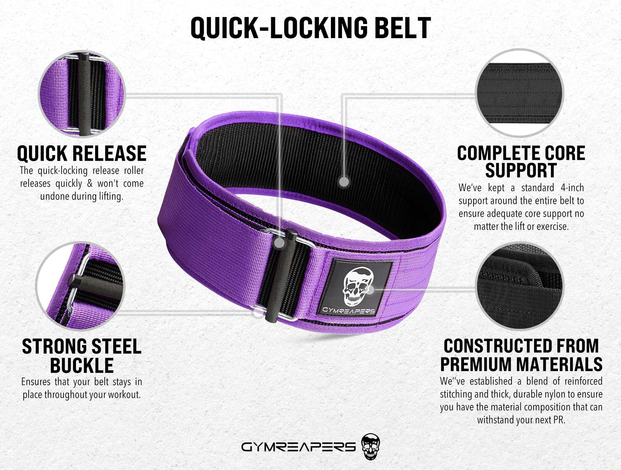 Cinturón de Levantamiento de Pesas Quick Locking de - Imagen 4