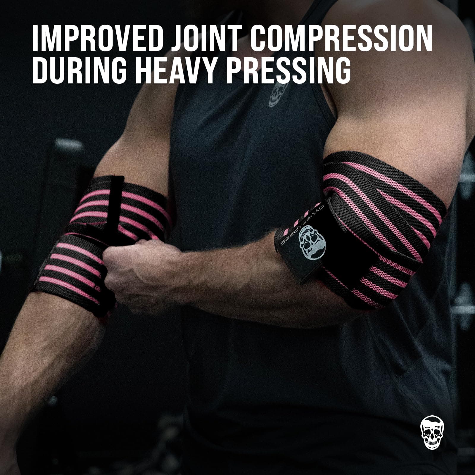 Vendas de Codo para Levantamiento de Pesas -Rosa - Imagen 5