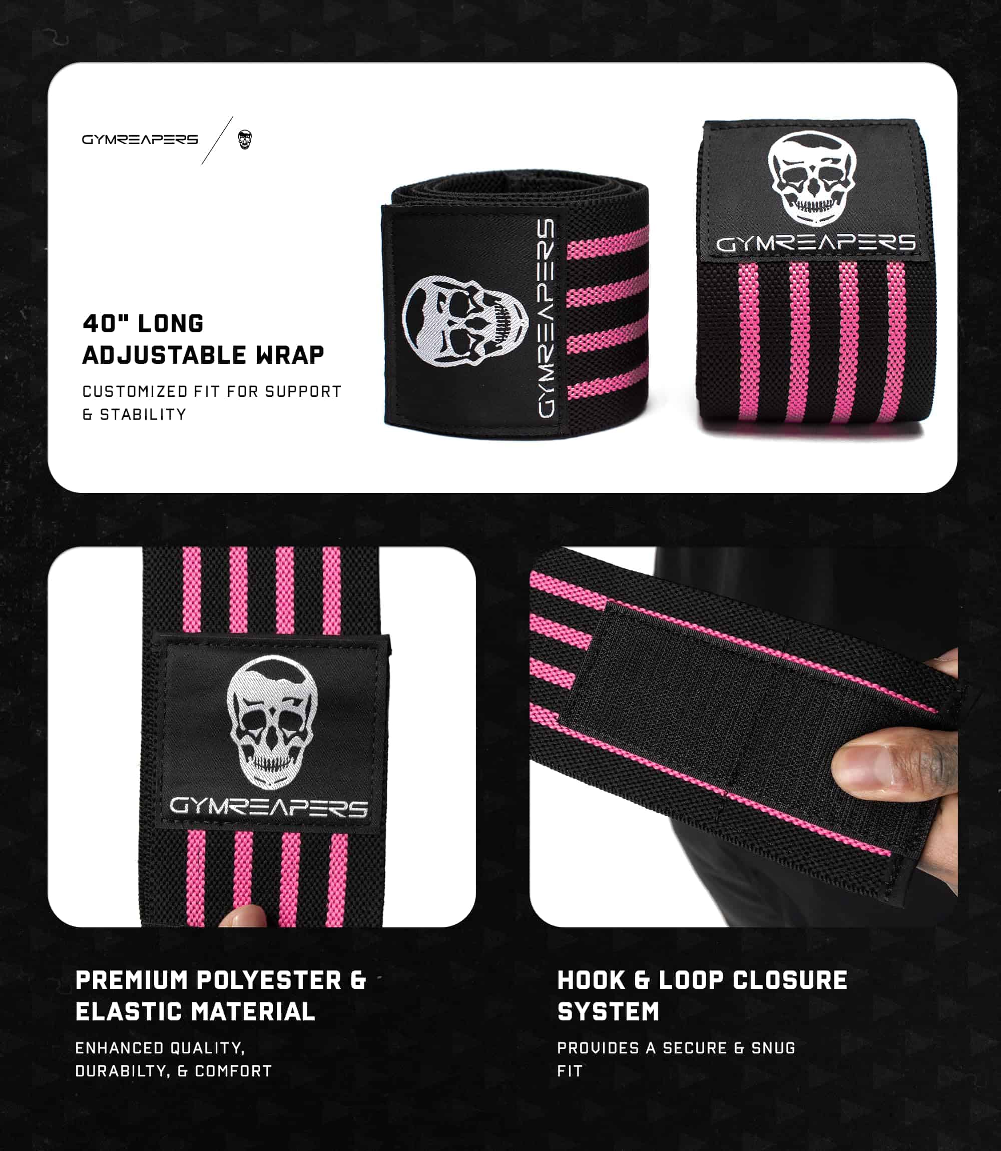 Vendas de Codo para Levantamiento de Pesas -Rosa - Imagen 7