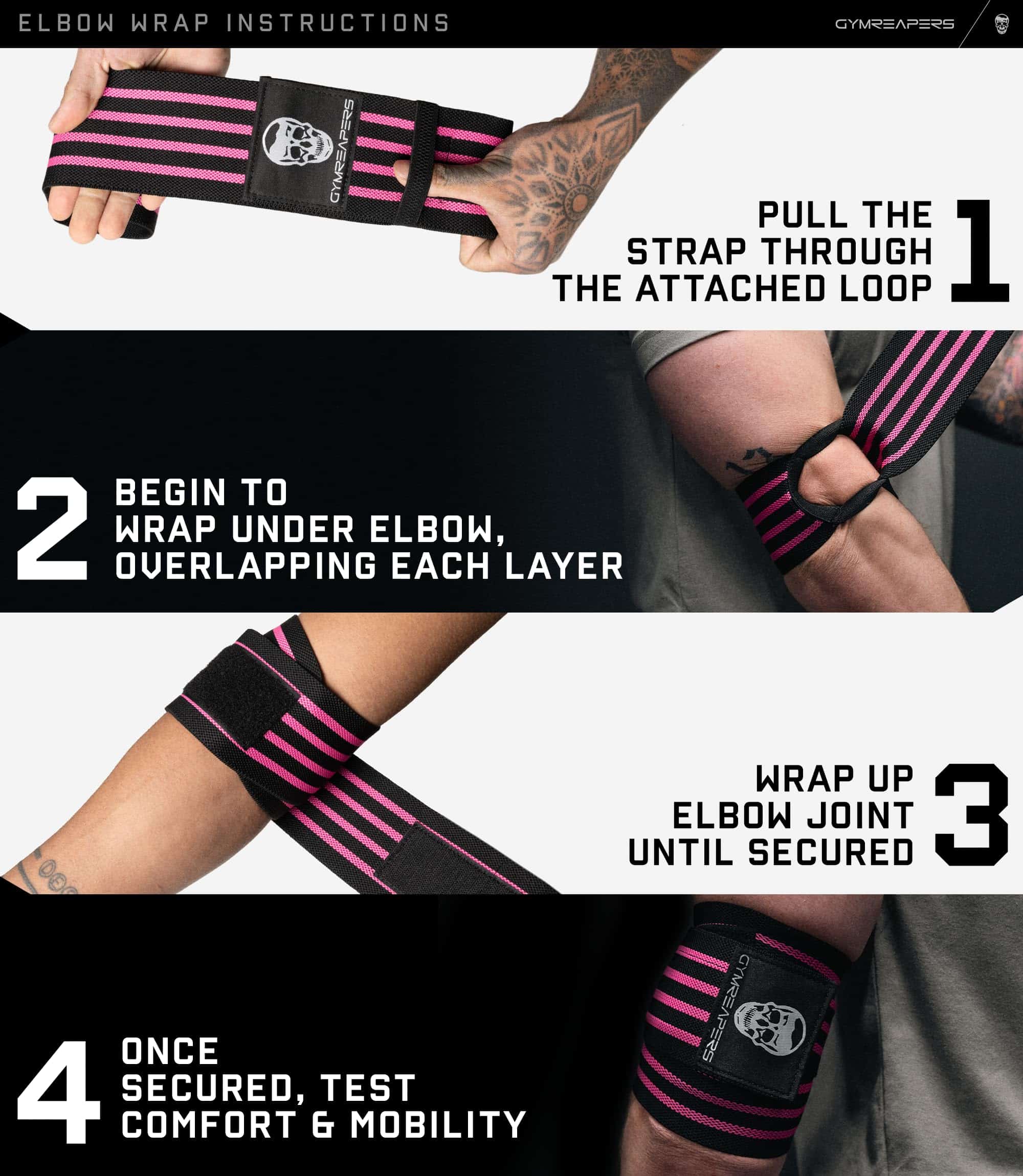 Vendas de Codo para Levantamiento de Pesas -Rosa - Imagen 6