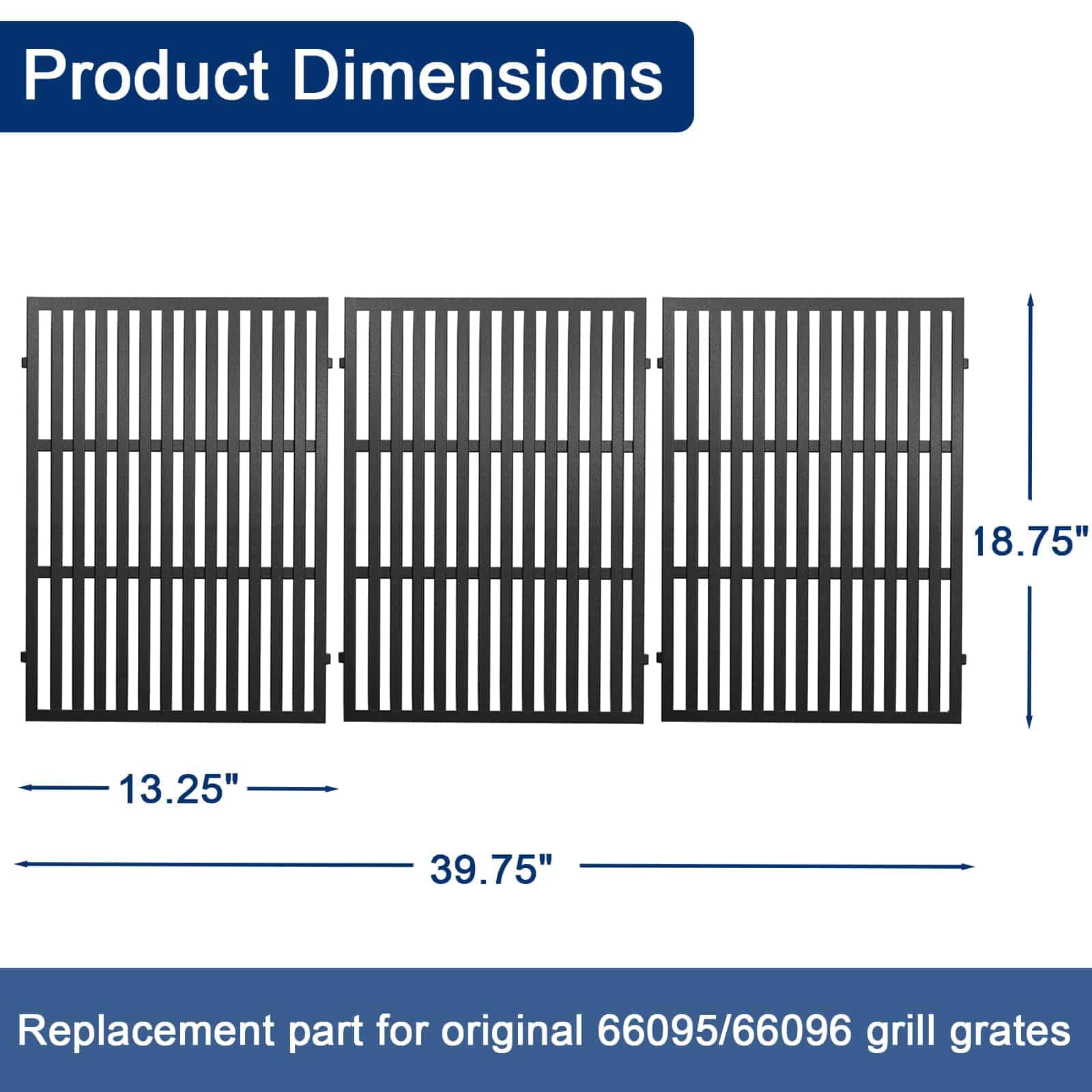 Parrillas de cocción de hierro fundido DELSbbq 66096 para - Imagen 3