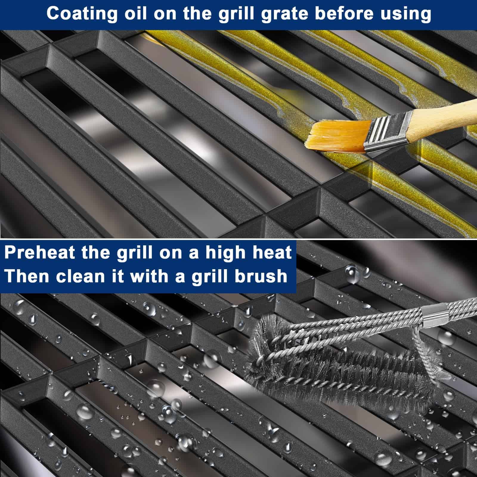 Parrillas de cocción de hierro fundido DELSbbq 66096 para - Imagen 6