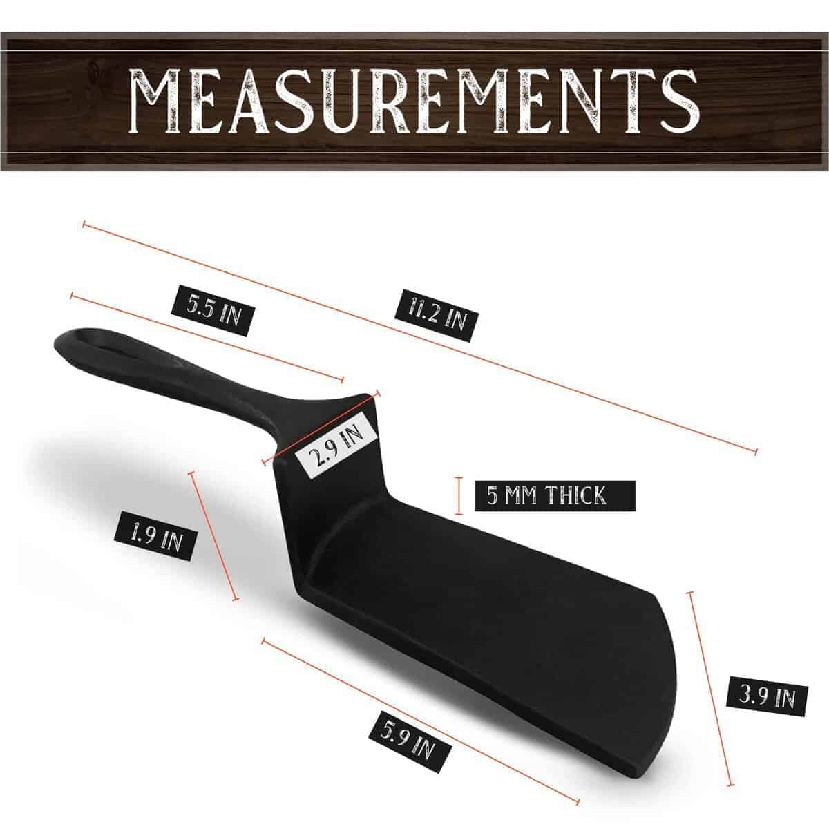 Espátula de hierro fundido premium para BBQ prensa para - Imagen 3