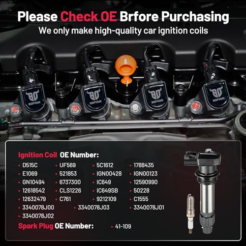 Paquete de bobina de encendido BDFHYK y bujías de iridio - Imagen 4