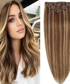 Extensiones de Cabello de Clip en Cabello Humano Real 7