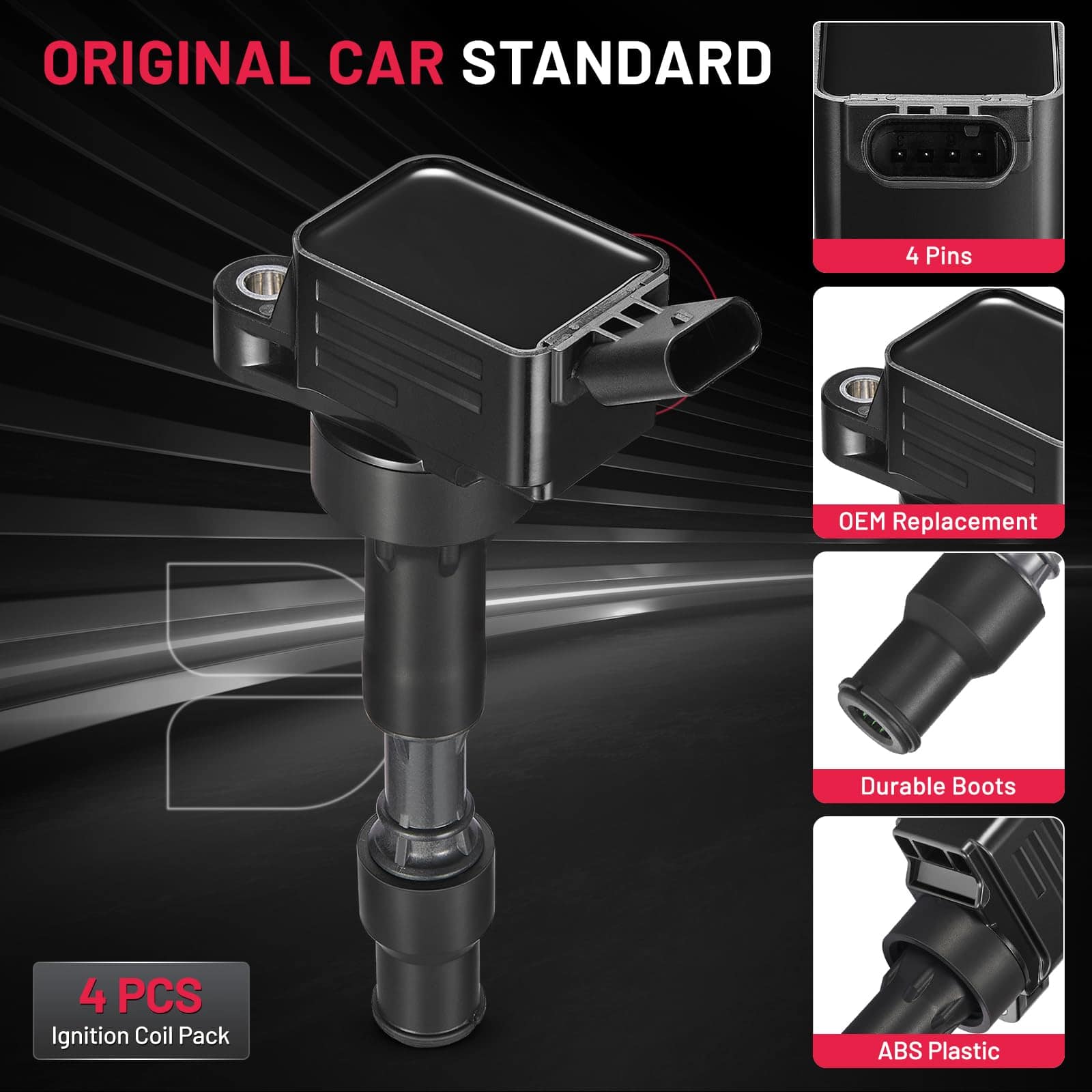 Conjunto de 4 bobinas de encendido BDFHYK para Hyundai - Imagen 6