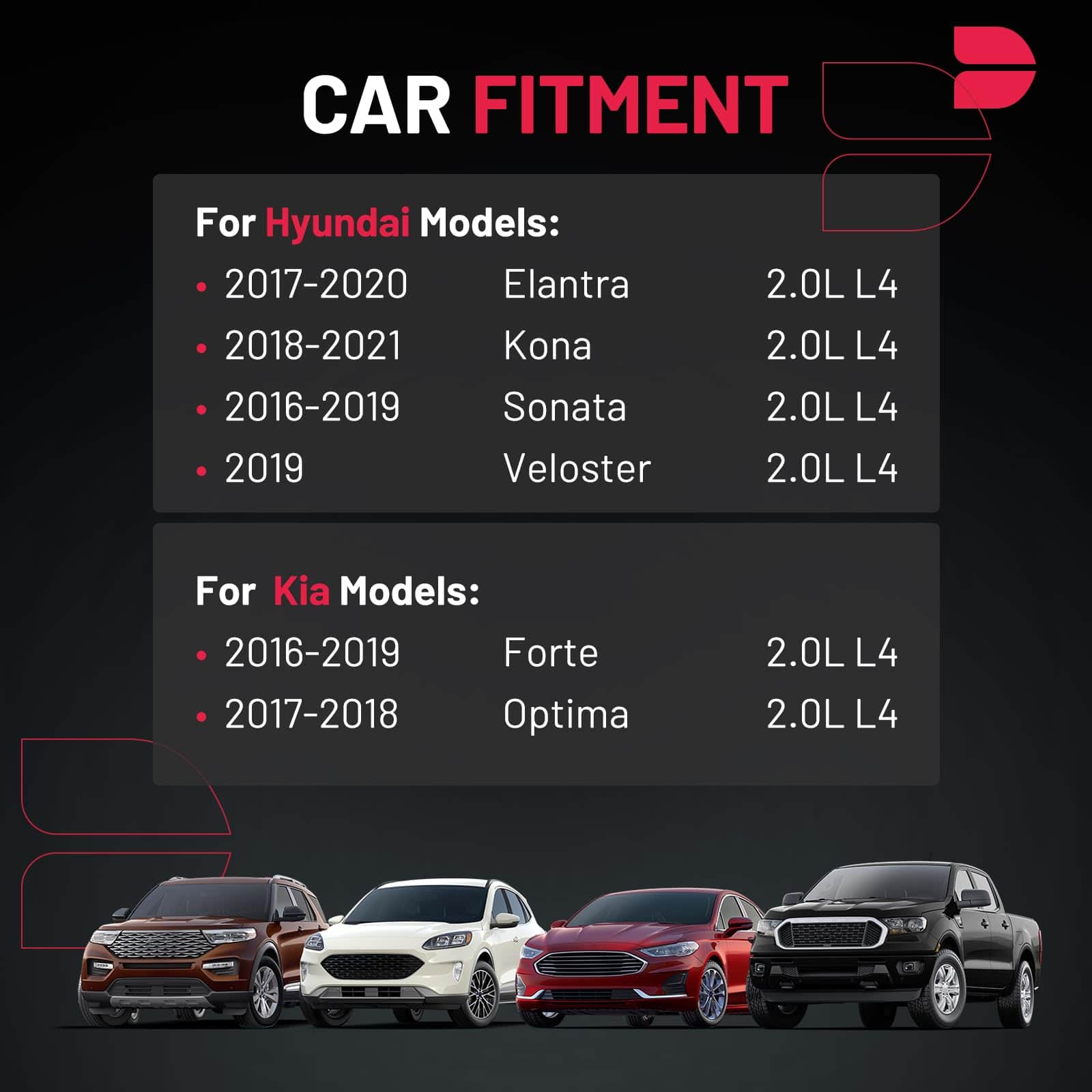 Conjunto de 4 bobinas de encendido BDFHYK para Hyundai - Imagen 3