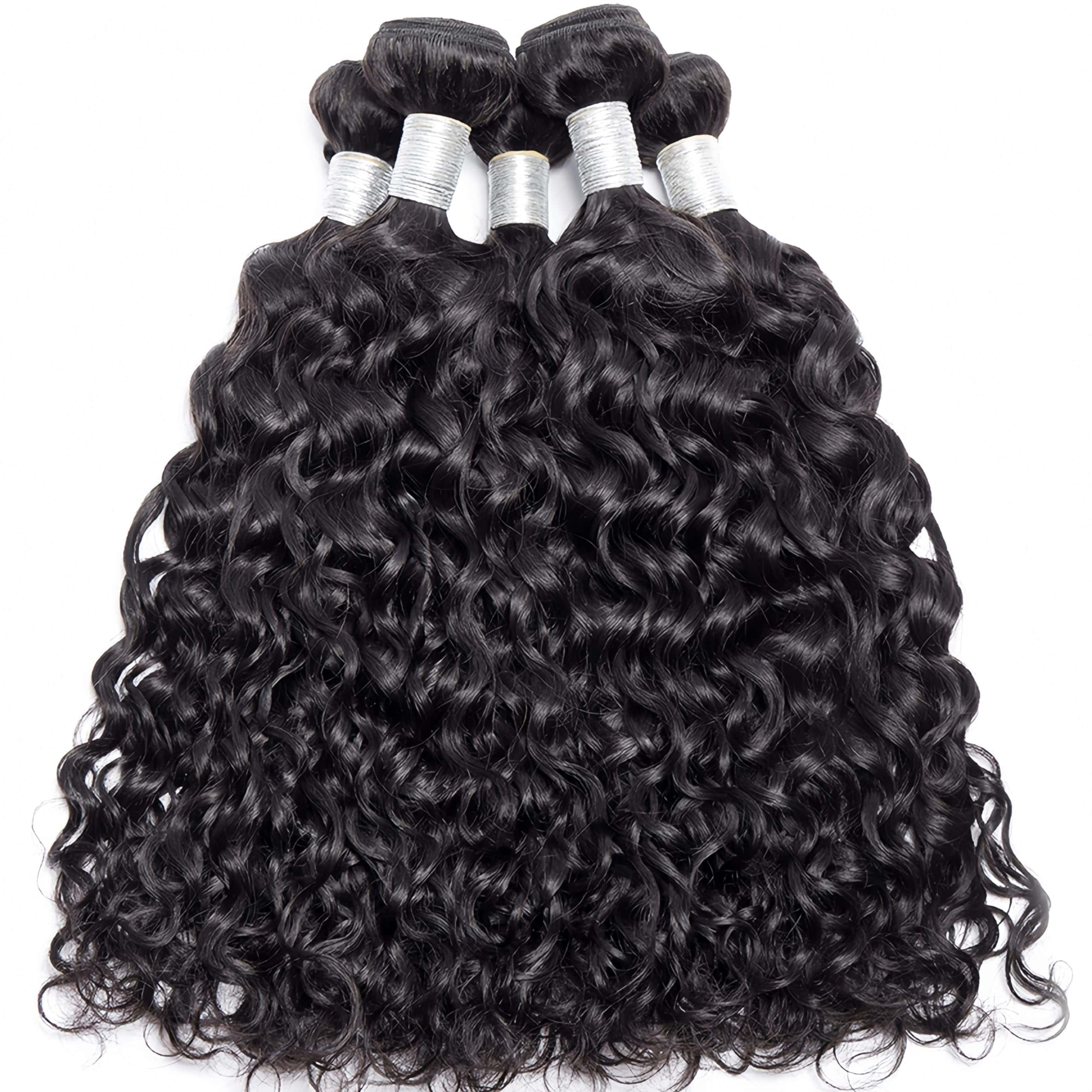 Czrleaty Brazilian Water Wave Bundles Con Cierre de Encaje - Imagen 4