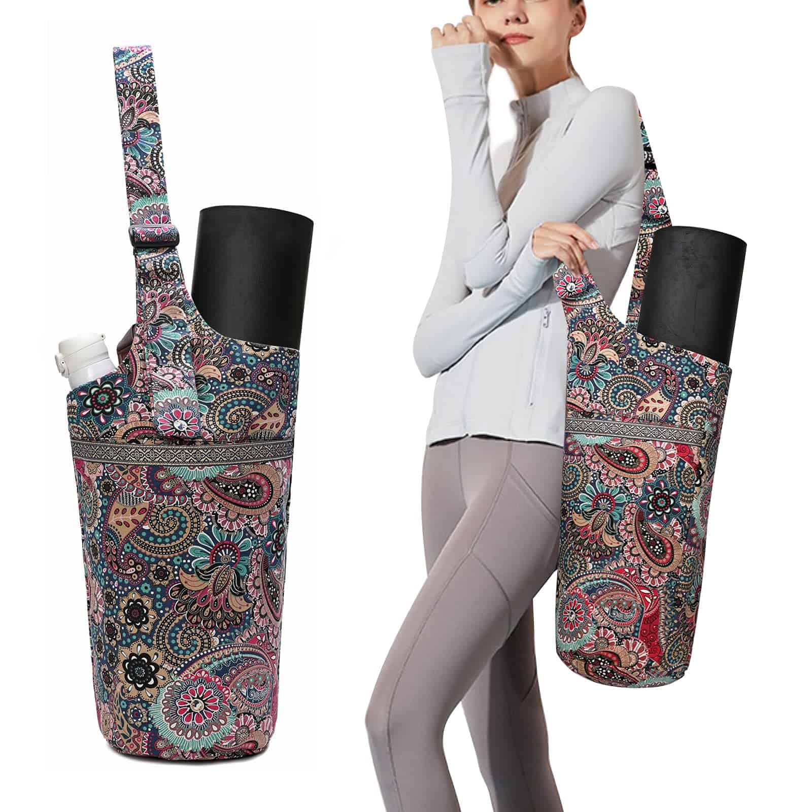 Bolsa de yoga IwIeIaIrI con bolsillo grande y bolsillo con