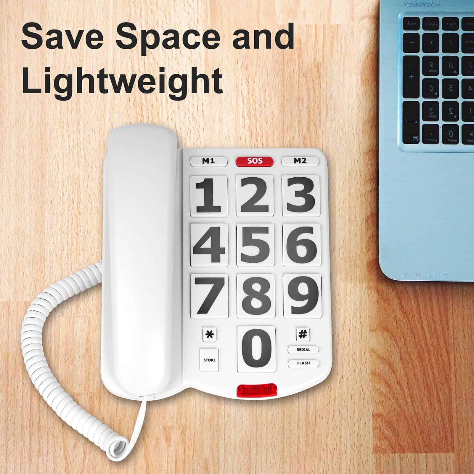 Teléfono con cable de teclas grandes VDTG, tono de timbre - Imagen 7