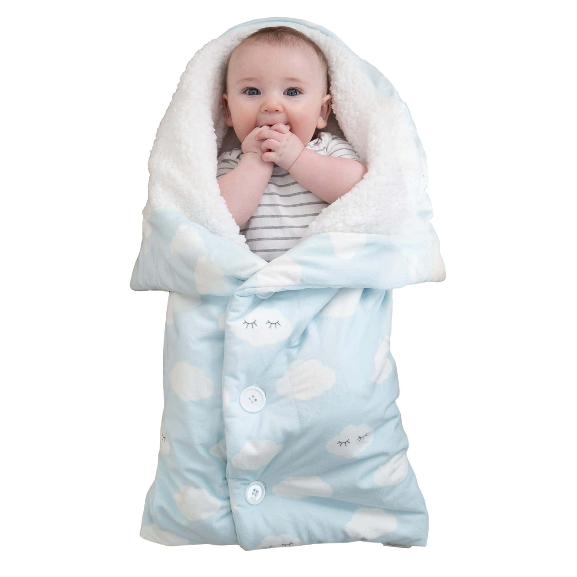 Manta de envoltura Snuggle Baby - Nubes Blancas - Mantas de