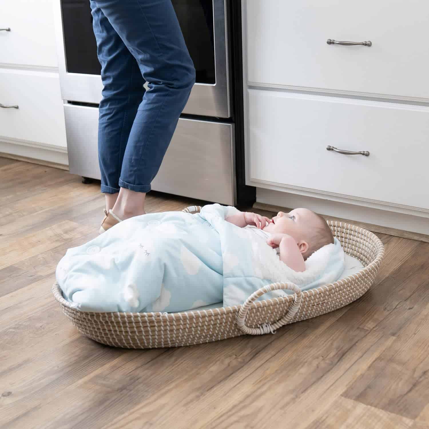 Manta de envoltura Snuggle Baby - Nubes Blancas - Mantas de - Imagen 6