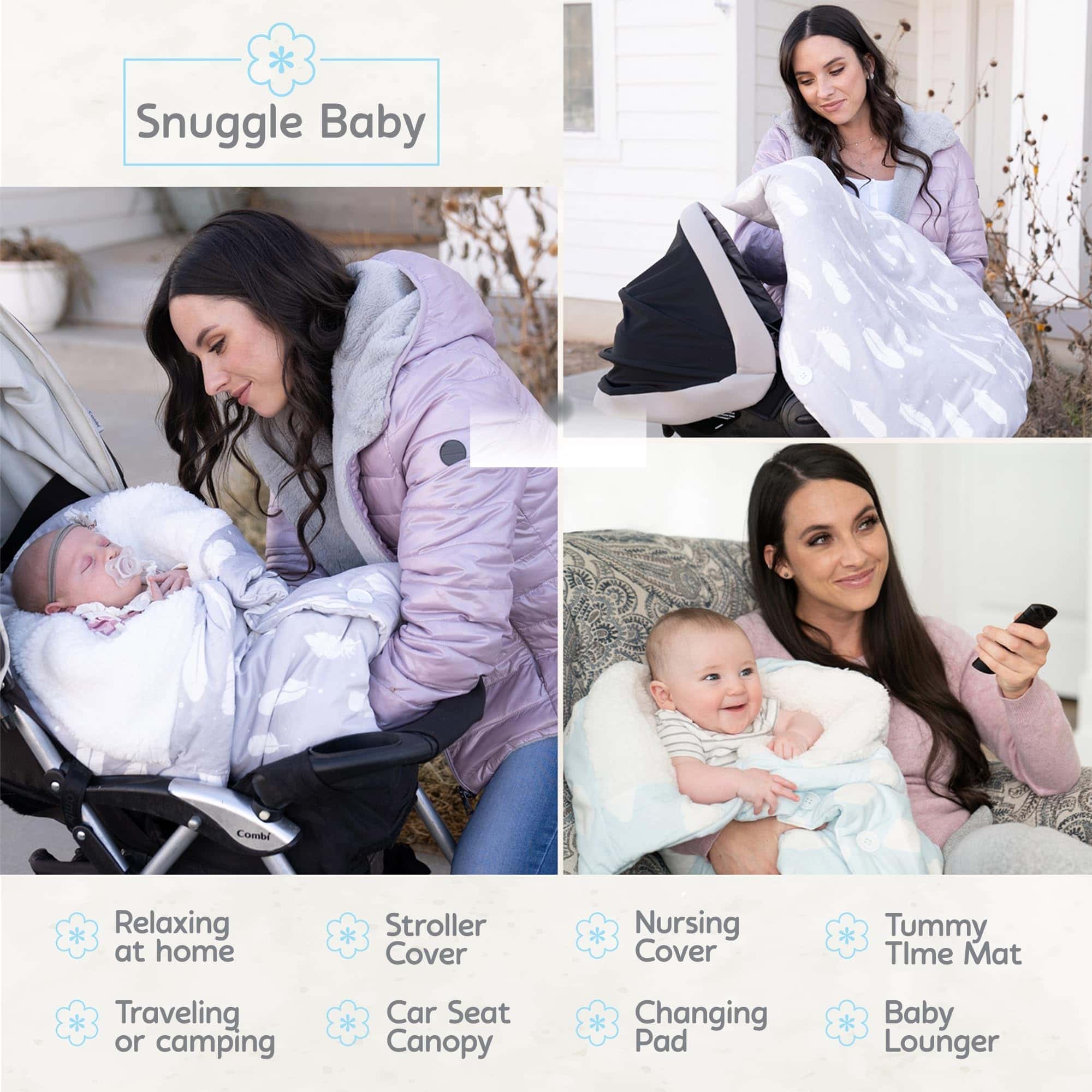 Manta de envoltura Snuggle Baby - Nubes Blancas - Mantas de - Imagen 8