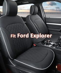 GIANT PANDA Fundas de Asiento de Coche de Cuero Pu para 7