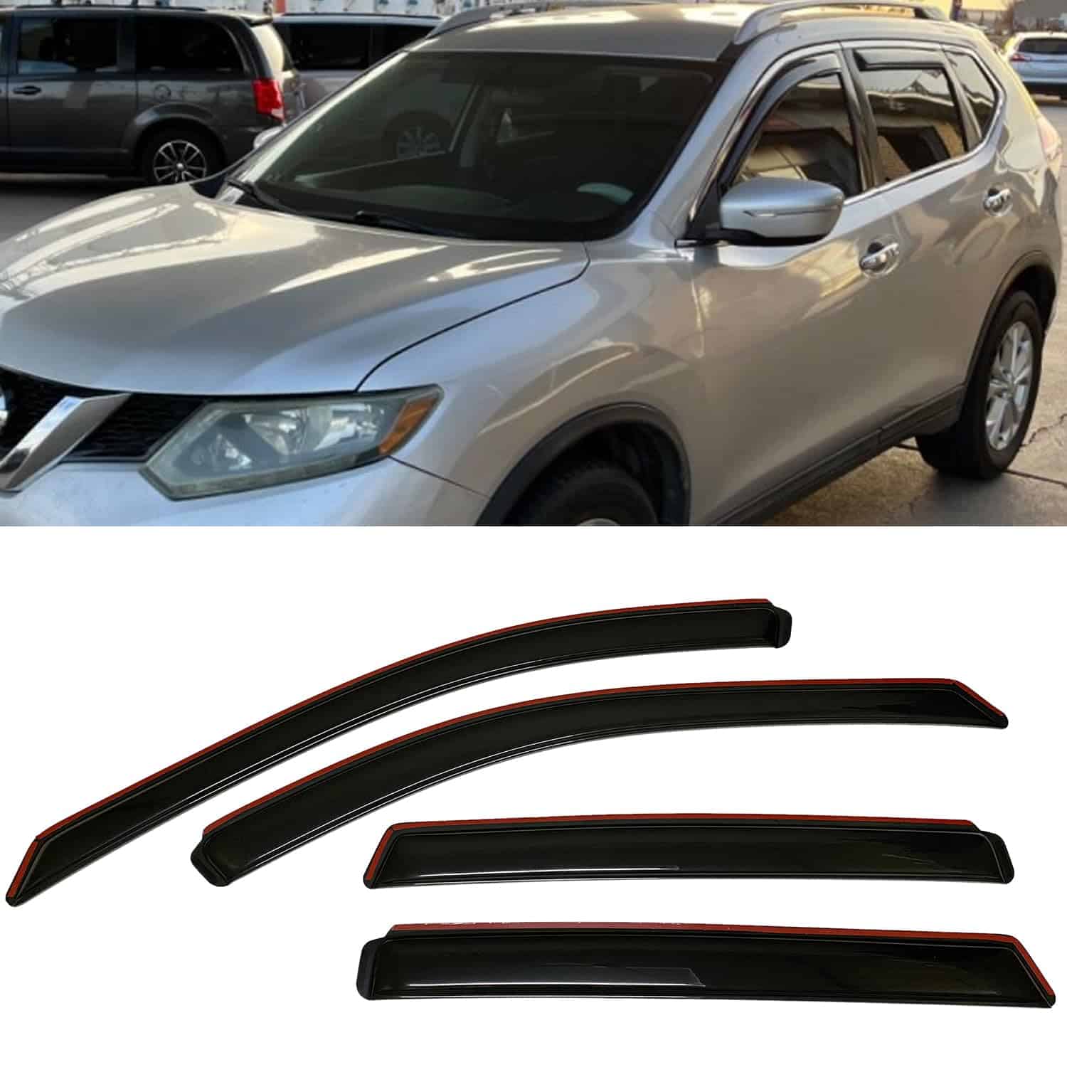 Deflector de lluvia de ventana de estilo en canal de humo