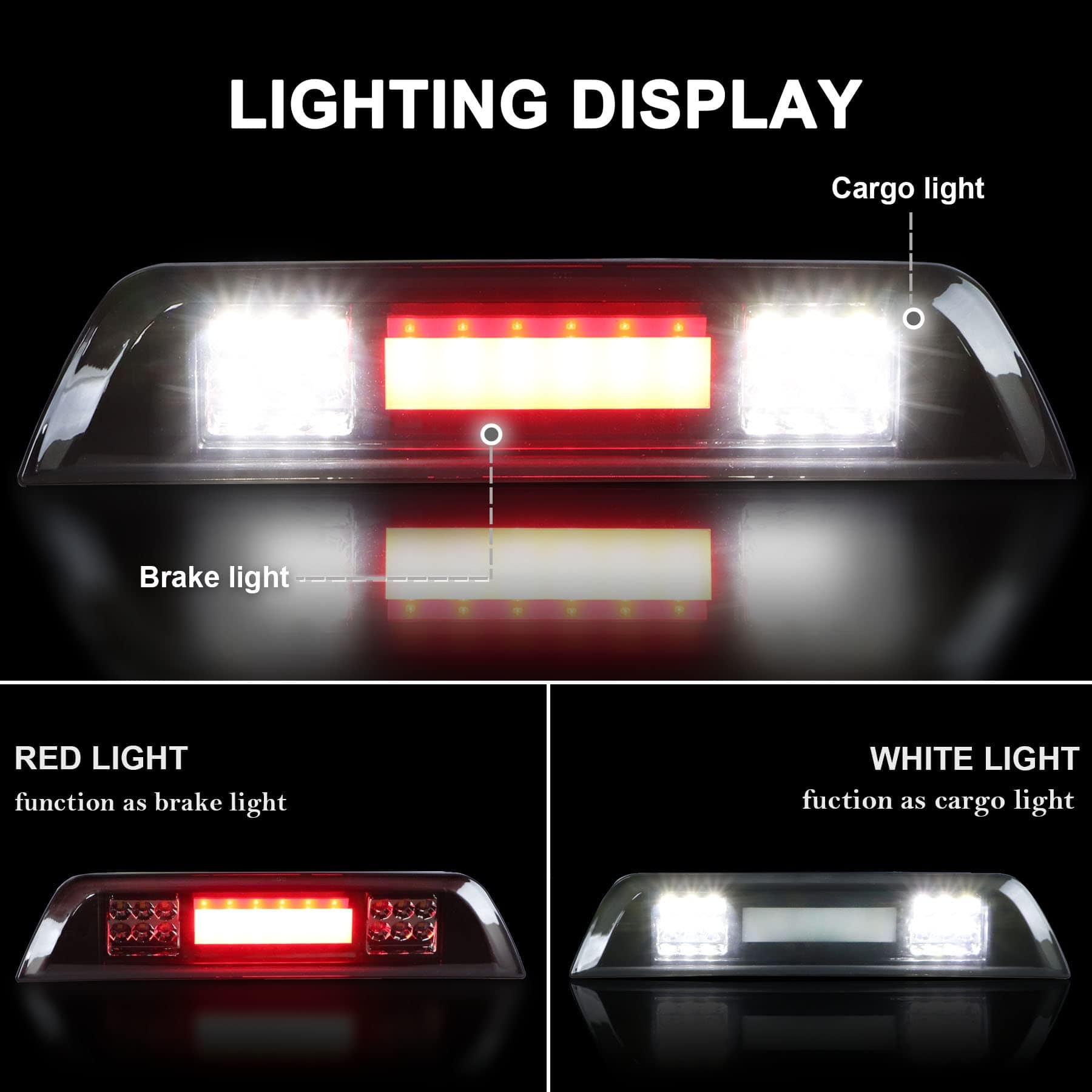 Tercera luz de freno LED para Toyota Tacoma 2016-2021, - Imagen 3