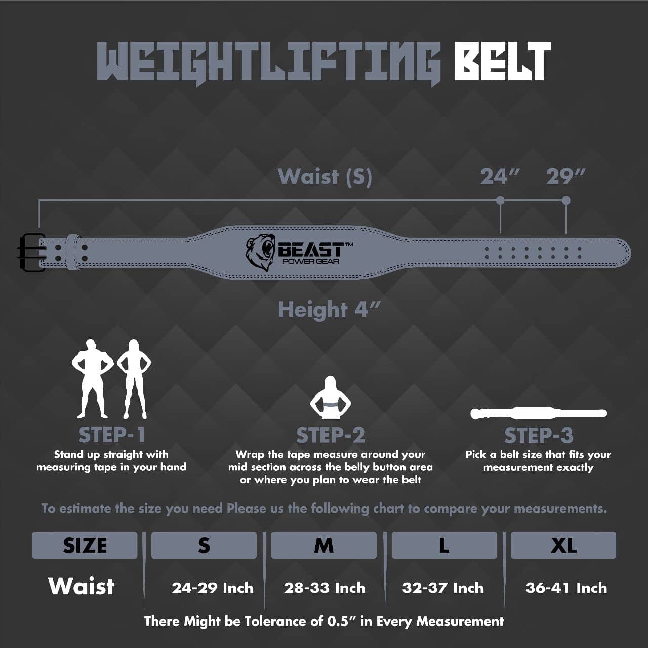 Cinturón de Levantamiento de Pesas Beast Power Gear - 4" - Imagen 8