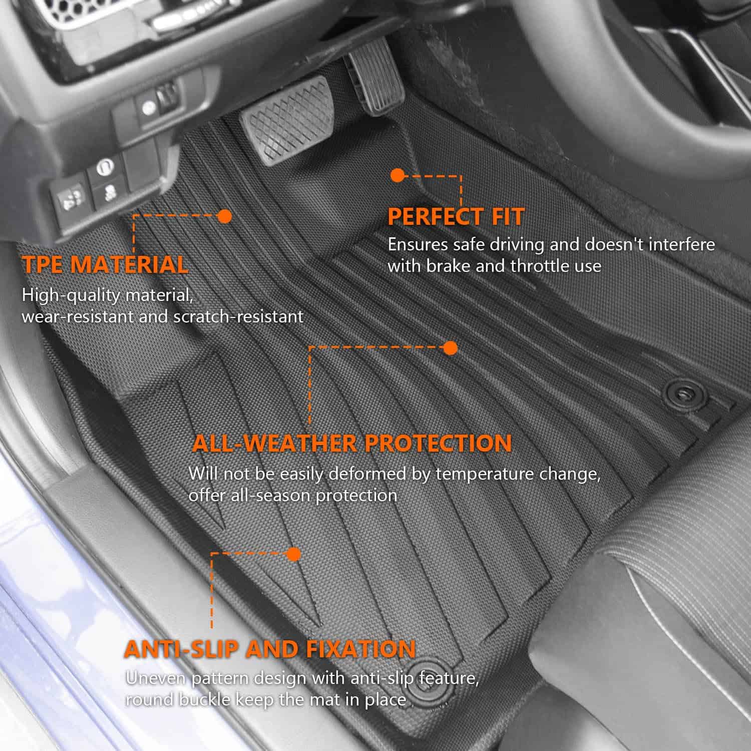 Tapete para piso compatible con Honda Civic Hatchback - Imagen 4