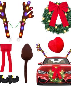Kit de 6 Piezas de Renos de Navidad para Coche YIXIN con