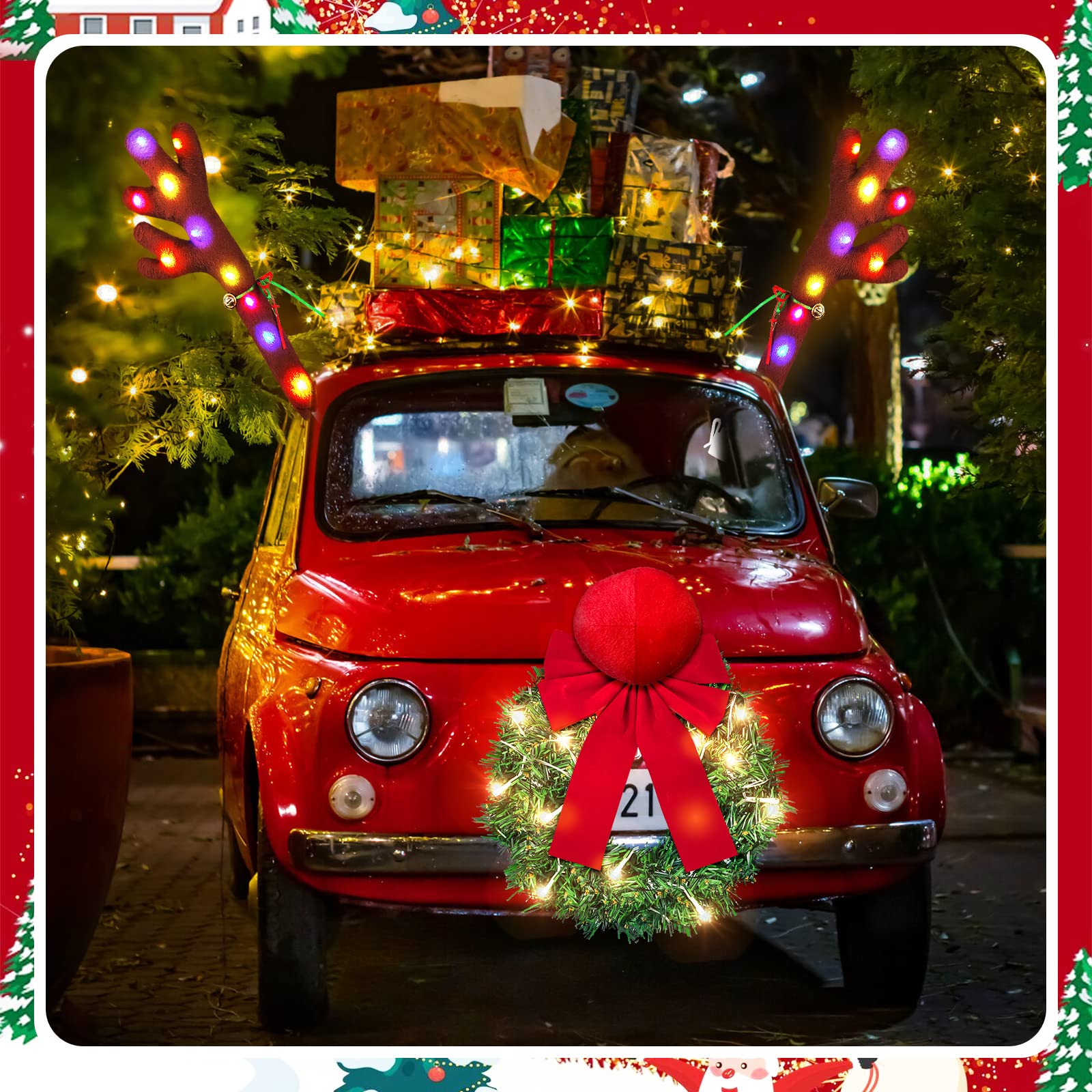 Kit de 6 Piezas de Renos de Navidad para Coche YIXIN con - Imagen 8