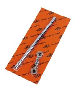 POWER JAMES Barra de enlace de cambio cromada para Harley