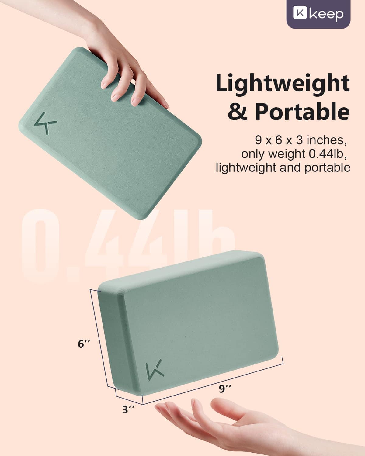 Bloque de Yoga KEEP, Paquete de 2 Bloques de Yoga de Alta - Imagen 6