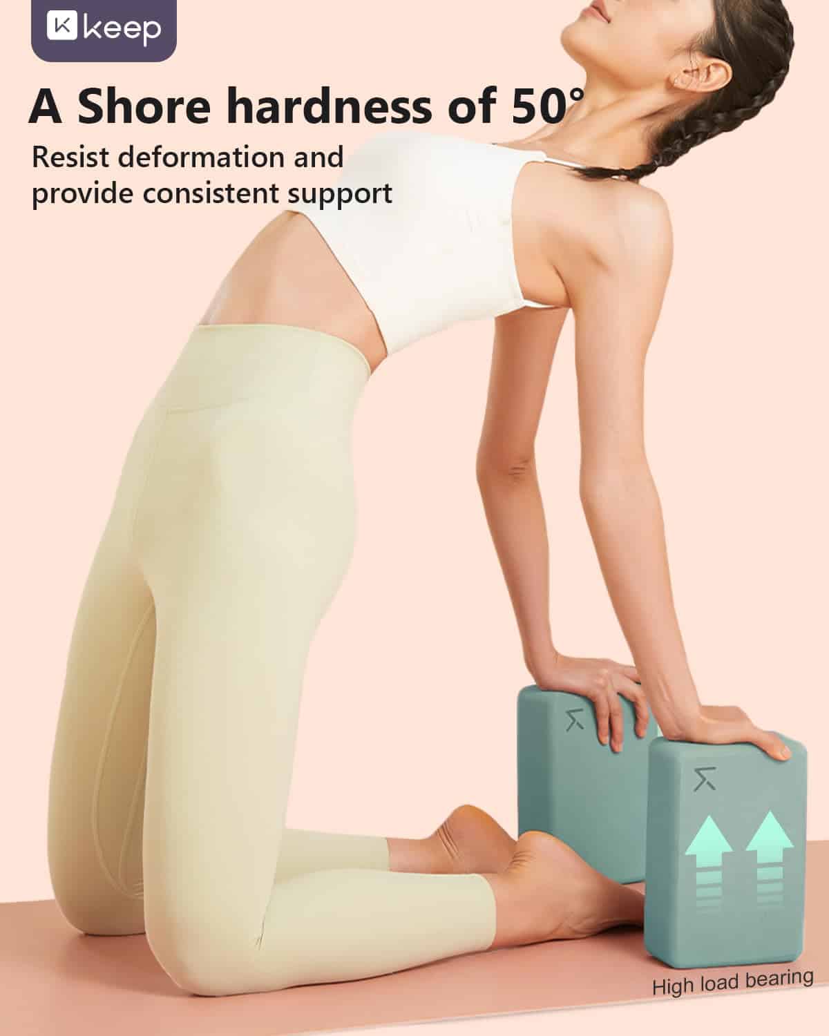 Bloque de Yoga KEEP, Paquete de 2 Bloques de Yoga de Alta - Imagen 7