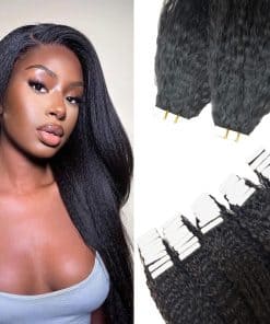 Extensiones de Cabello con Cinta Kinky Straight 40 Piezas