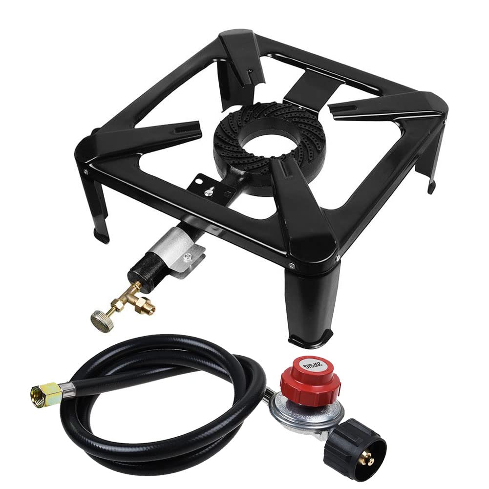 Estufa de camping - Cocina de gas portátil con quemador de - Imagen 6