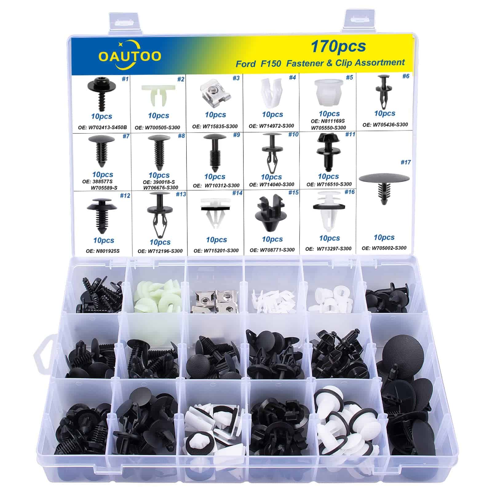 Kit de 170 piezas para Ford F150 Retenedor de Grapas de