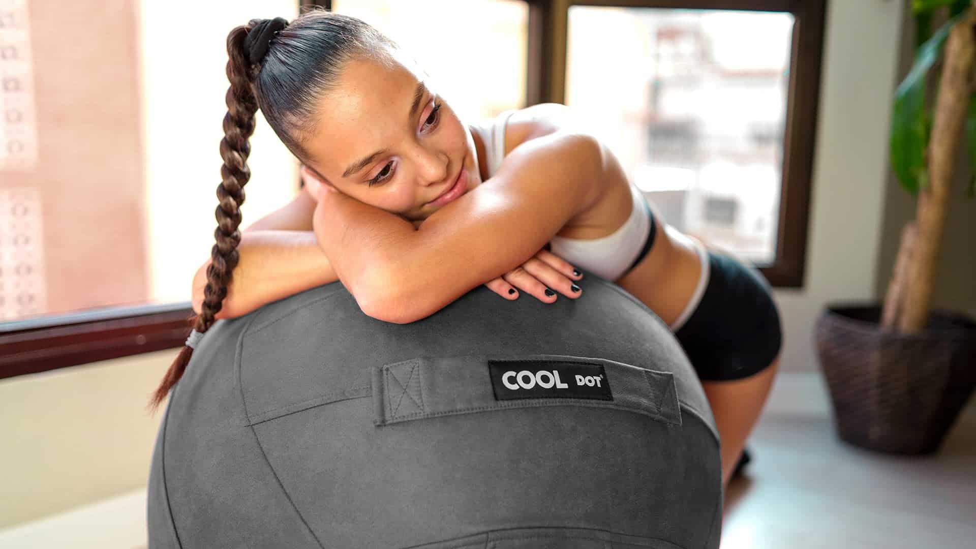 COOLDOT Yoga Ball Pilates Ball Seat Chair Home Office - Imagen 5